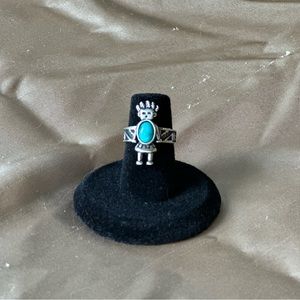 Carolyn Pollack Vintage Kachina Sterling Silver Ring Size 5.5
